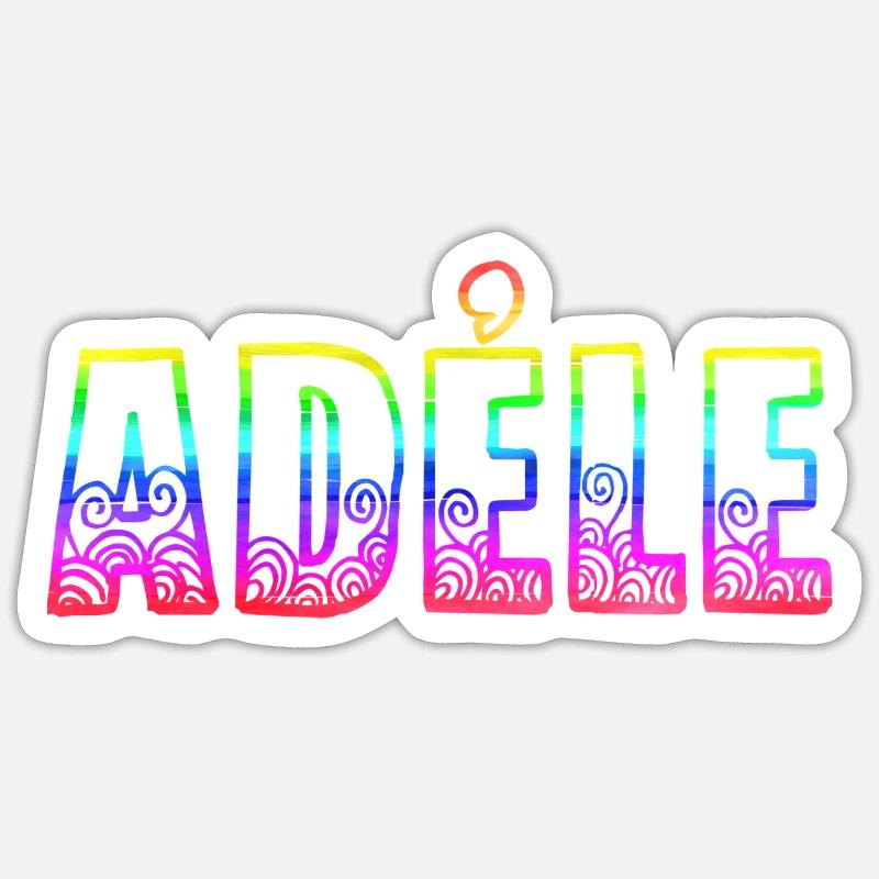 adéle rs regenbogen - Sticker Größe S (10 x 10 cm) - Mattweiß