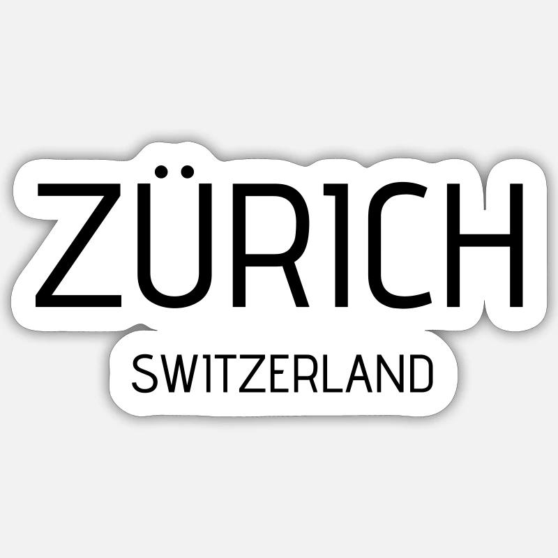 Zurich - Sticker taille S (10 x 10 cm) - blanc mat
