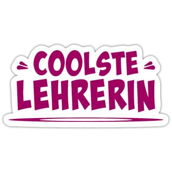 coolste lehrerin - Sticker Größe S (10 x 10 cm) - Mattweiß - Vorne