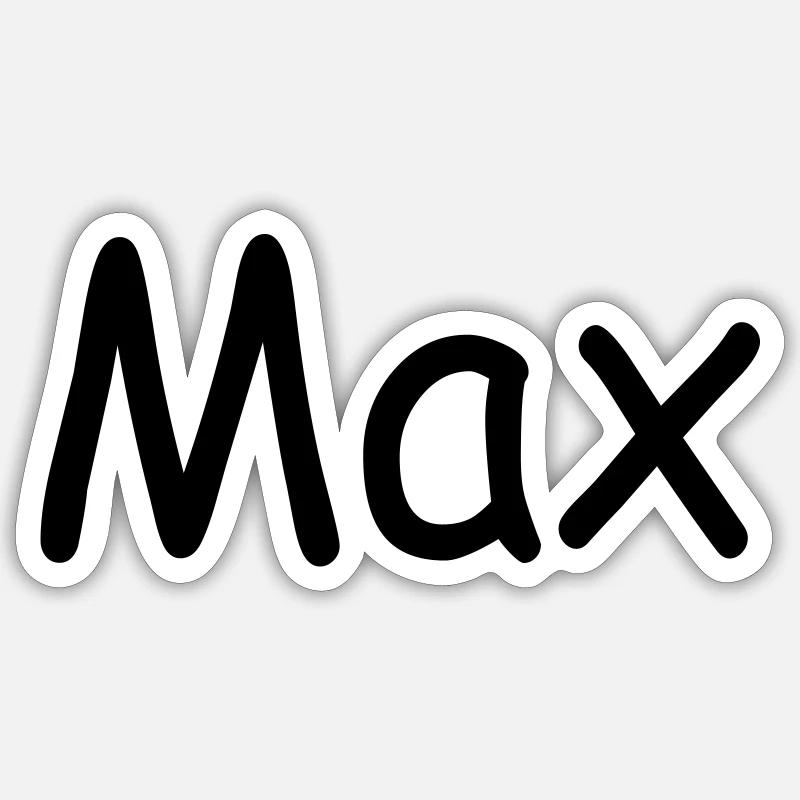 max - Sticker Größe S (10 x 10 cm) - Mattweiß