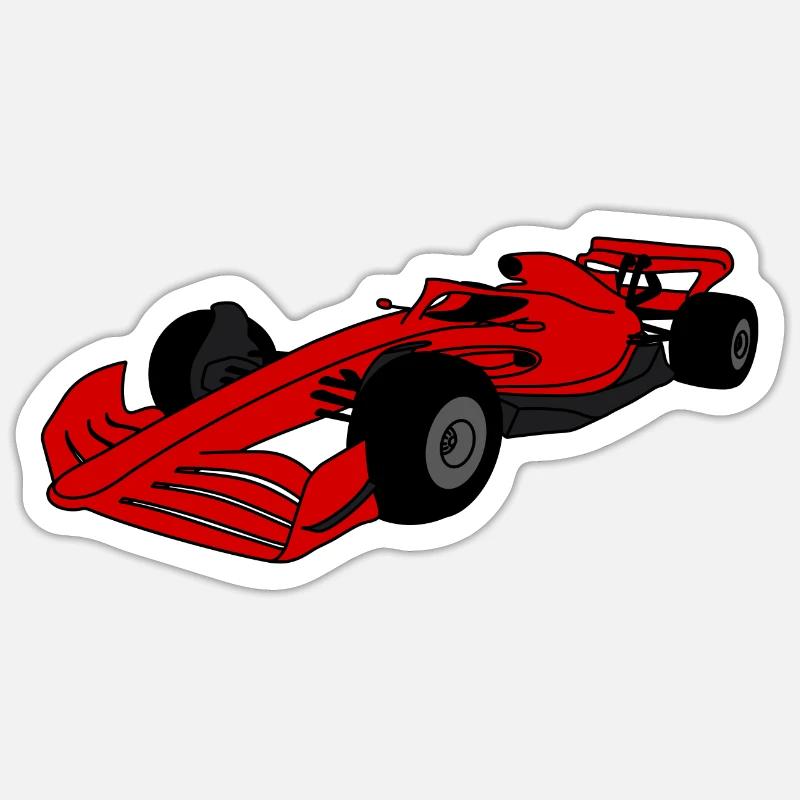 Formule Car Rouge Sticker taille S (10 x 10 cm)