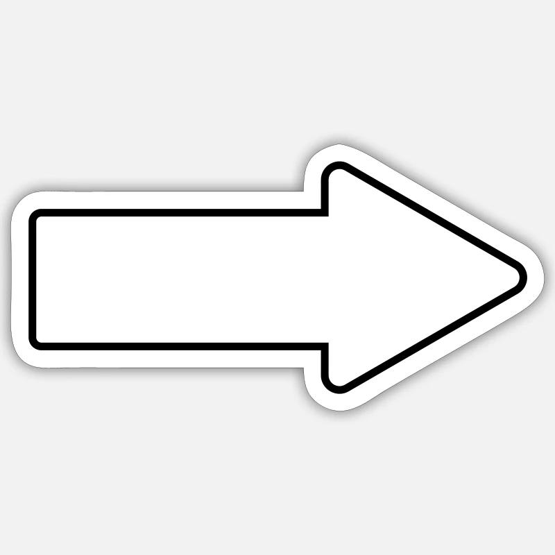 Flèche - Sticker taille S (10 x 10 cm) - blanc mat