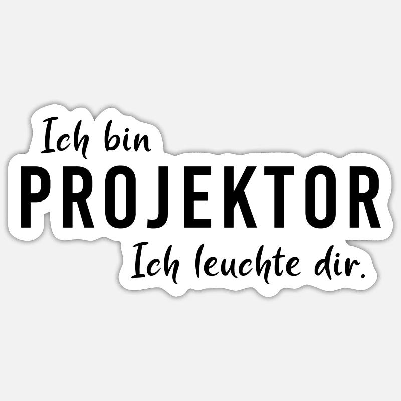 Human Design Projektor Ich leuchte dir shirt Sticker Größe S (10 x 10 cm)