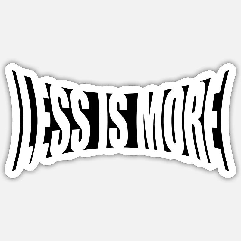 Slogan Logo Minimalisme - Sticker taille S (10 x 10 cm) - blanc mat