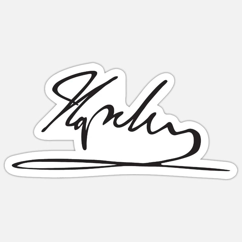 napoleonsign - Sticker taille S (10 x 10 cm) - blanc mat