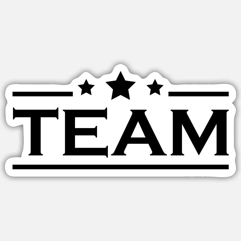 Équipe - Sticker taille S (10 x 10 cm) - blanc mat