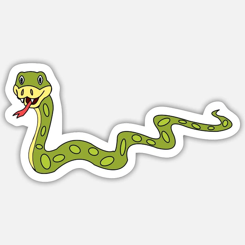 Snake - Sticker size S (10 x 10 cm) - white matte