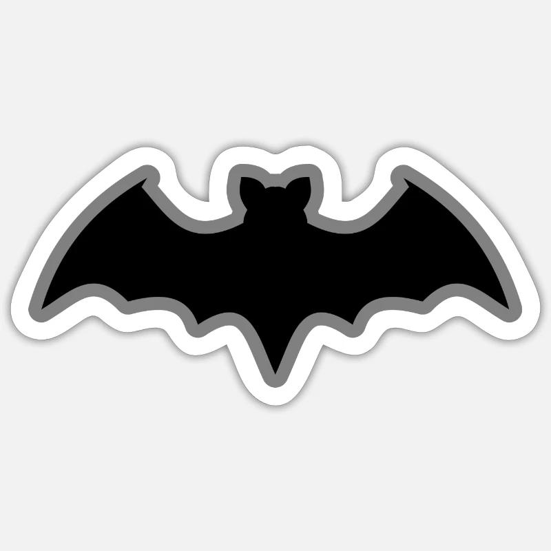 Bat - Sticker size S (10 x 10 cm) - white matte