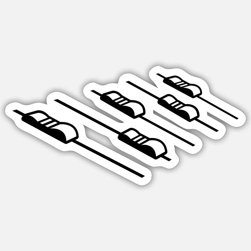 Music Control Mixer - Sticker size S (10 x 10 cm) - white matte