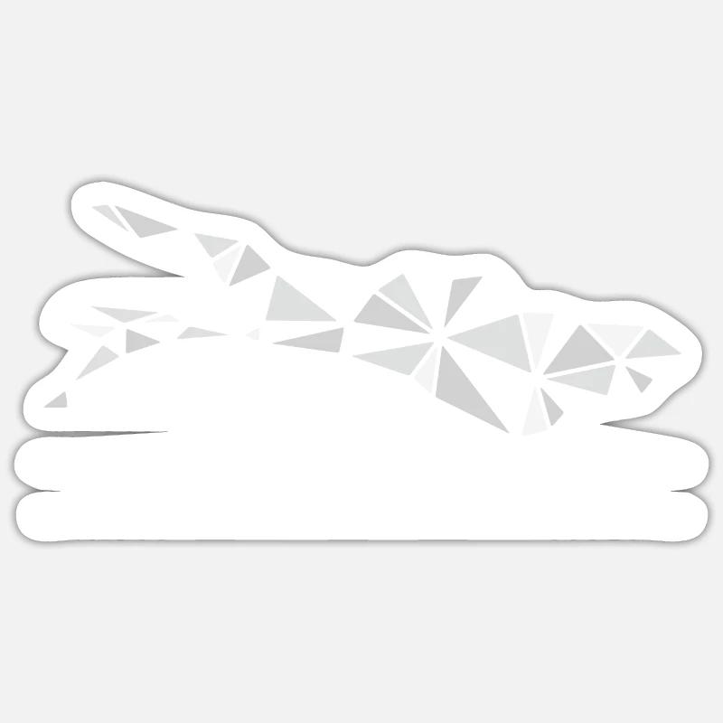 Lac de Constance | Coordonnées | Blanc Sticker taille S (10 x 10 cm)
