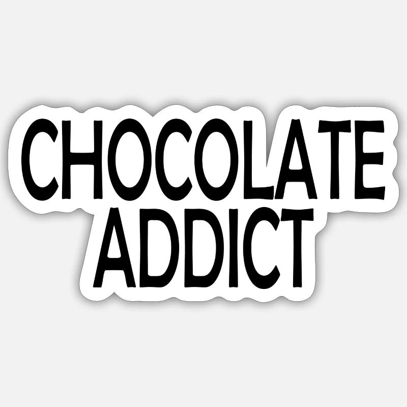 chocolat chocolat - Sticker taille S (10 x 10 cm) - blanc mat
