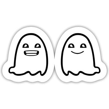 Ghosts - Sticker Größe S (10 x 10 cm) - Mattweiß - Vorne