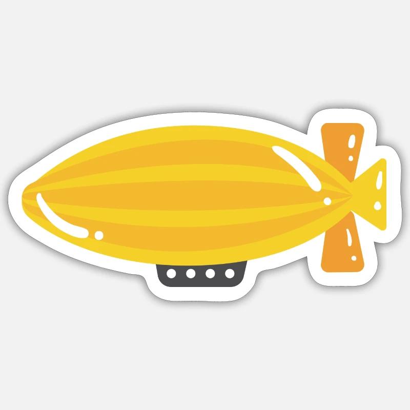 Zeppelin - Sticker Größe S (10 x 10 cm) - Mattweiß