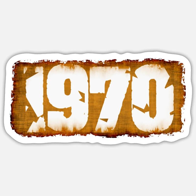 1970 - Sticker size S (10 x 10 cm) - white matte