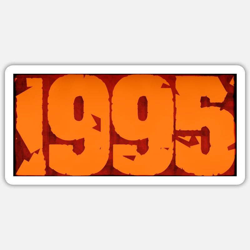 1995 - Sticker taille S (10 x 10 cm) - blanc mat