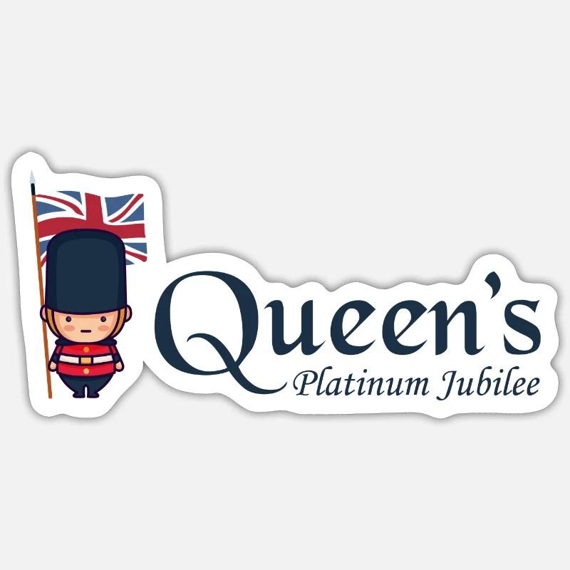Real British Soldier Monarchy Platinum Jubilee Sticker size S (10 x 10 cm)