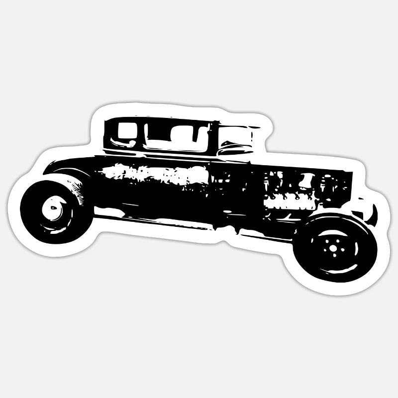 Voiture - Sticker taille S (10 x 10 cm) - blanc mat