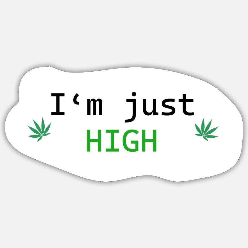 Weed - Sticker Größe S (10 x 10 cm) - Mattweiß