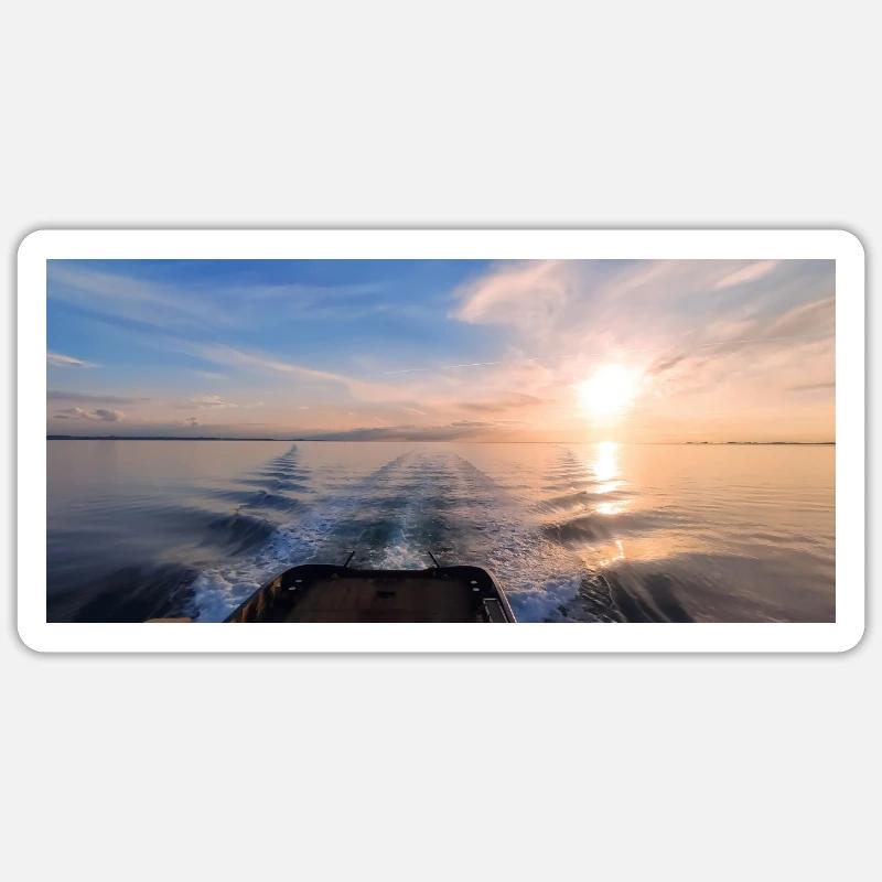 Heckwasser - Sticker Größe S (10 x 10 cm) - Mattweiß