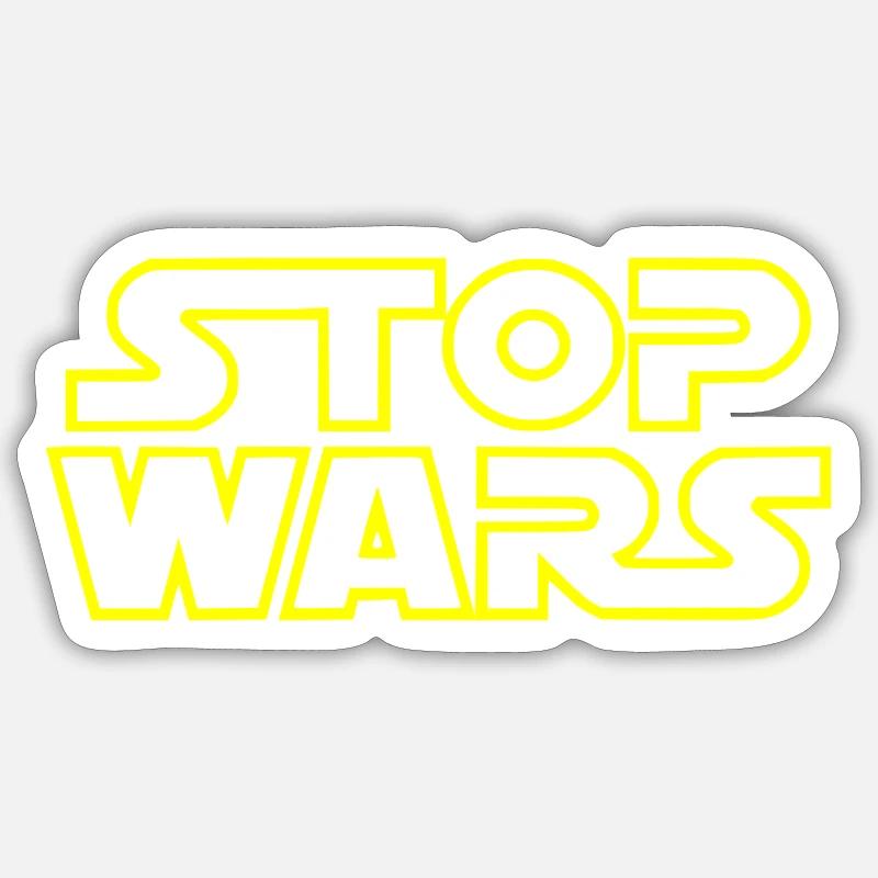 Stop Wars - Sticker Größe S (10 x 10 cm) - Mattweiß