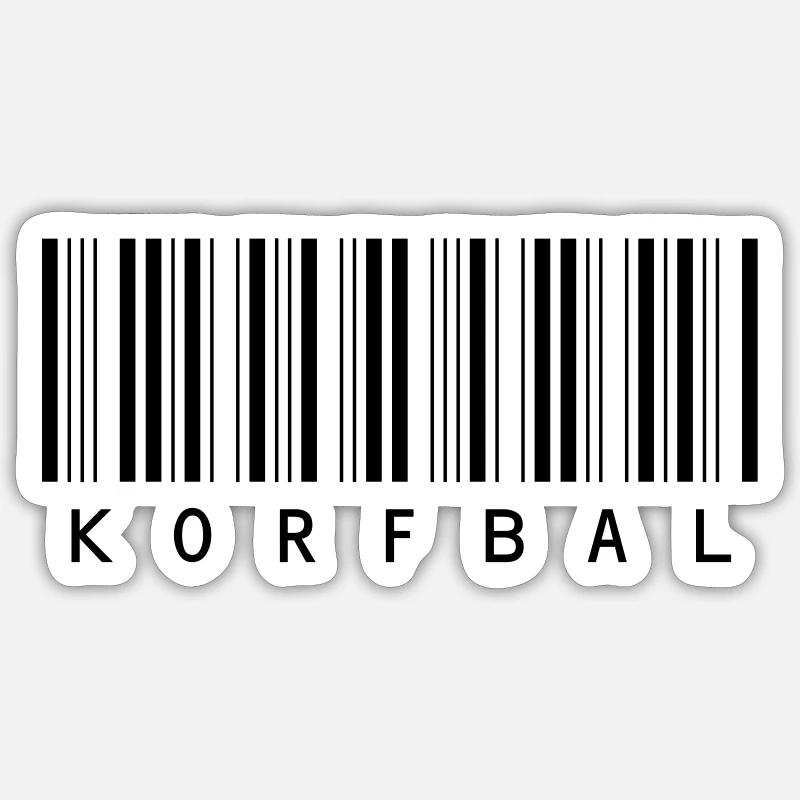 Korfball CODE-BARRES Sticker taille S (10 x 10 cm)