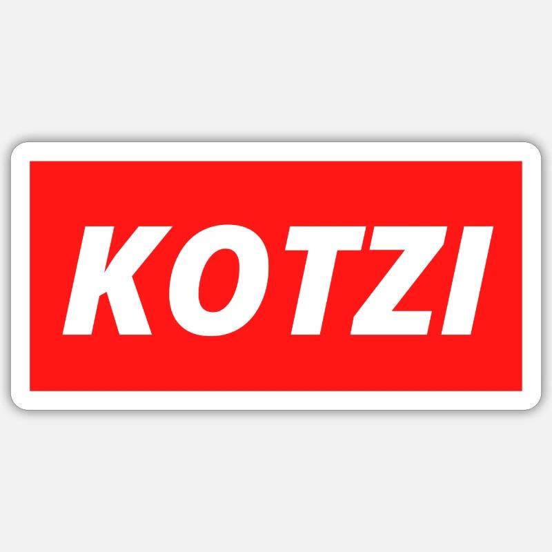 Kotzi - Sticker Größe S (10 x 10 cm) - Mattweiß
