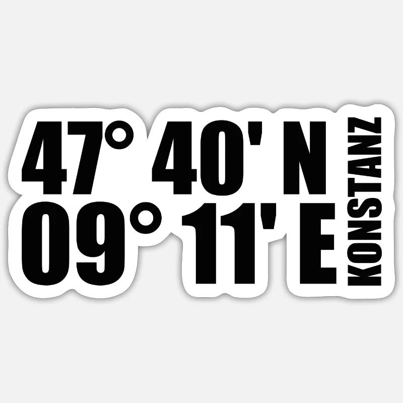 Coordonnées de constance Sticker taille S (10 x 10 cm)