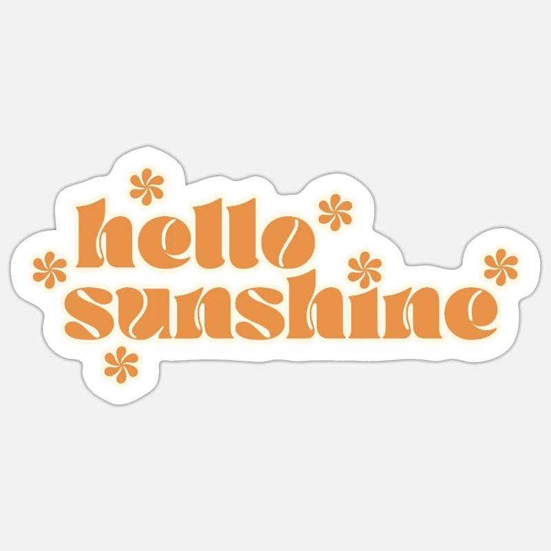 Hello Sunshine - Sticker size S (10 x 10 cm) - white matte