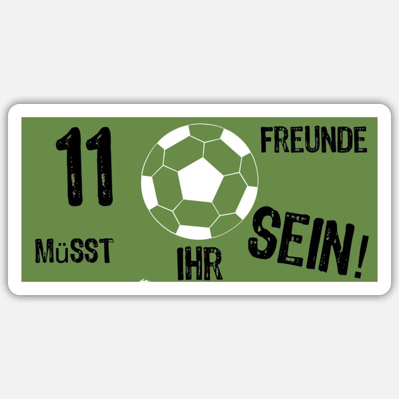 Fusball - Sticker Größe S (10 x 10 cm) - Mattweiß