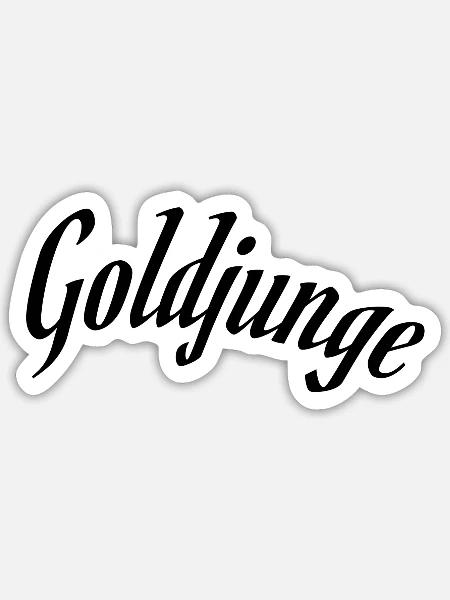Goldjunge - Sticker Größe S (10 x 10 cm) - Mattweiß