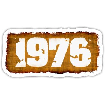 1976 - Sticker Größe S (10 x 10 cm) - Mattweiß - Vorne