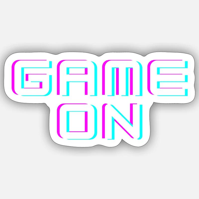 Game on - Sticker Größe S (10 x 10 cm) - Mattweiß