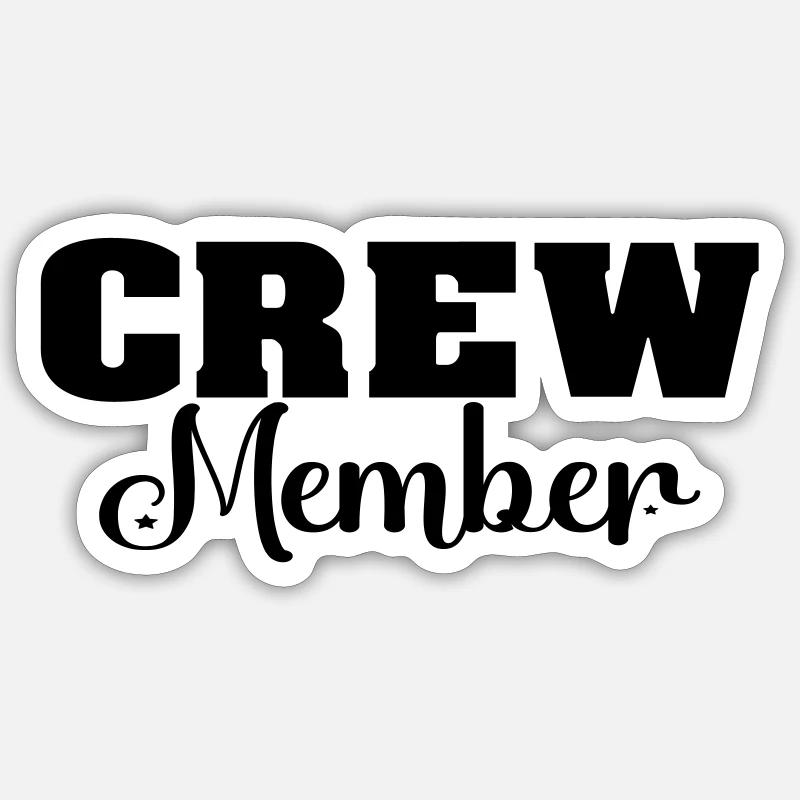 Membres d’équipage - Sticker taille S (10 x 10 cm) - blanc mat