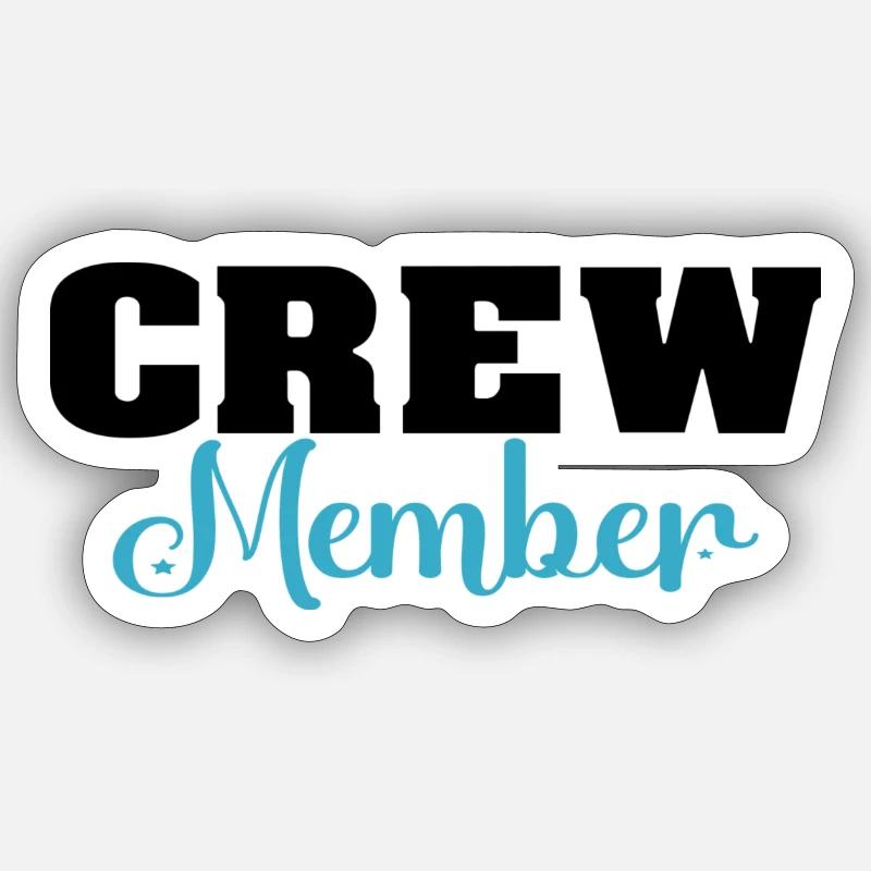 Membres d’équipage - Sticker taille S (10 x 10 cm) - blanc mat