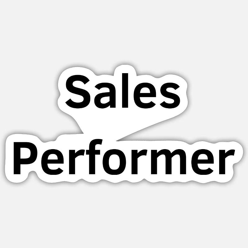 Sales Performer - Sticker size S (10 x 10 cm) - white matte