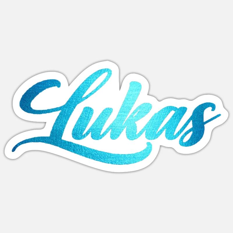 Lukas - Sticker taille S (10 x 10 cm) - blanc mat