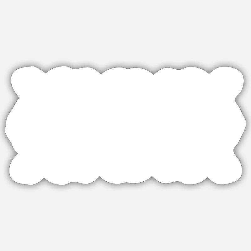 fleurs rose ligne herbe - Sticker taille S (10 x 10 cm) - blanc mat
