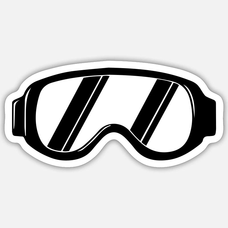 Ski goggles Sticker size S (10 x 10 cm)