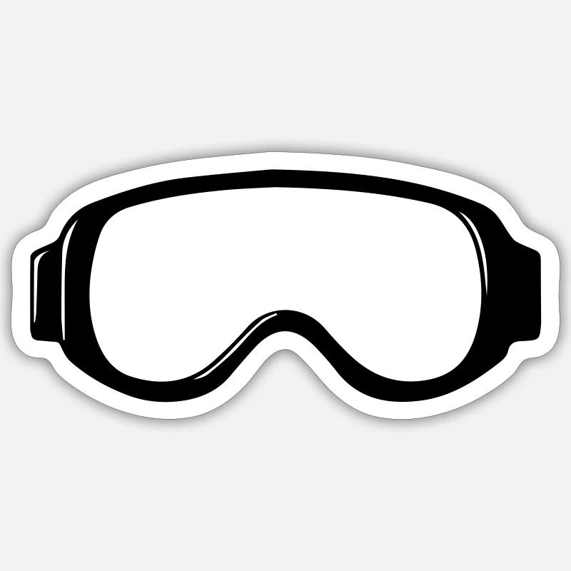 Ski goggles Sticker size S (10 x 10 cm)