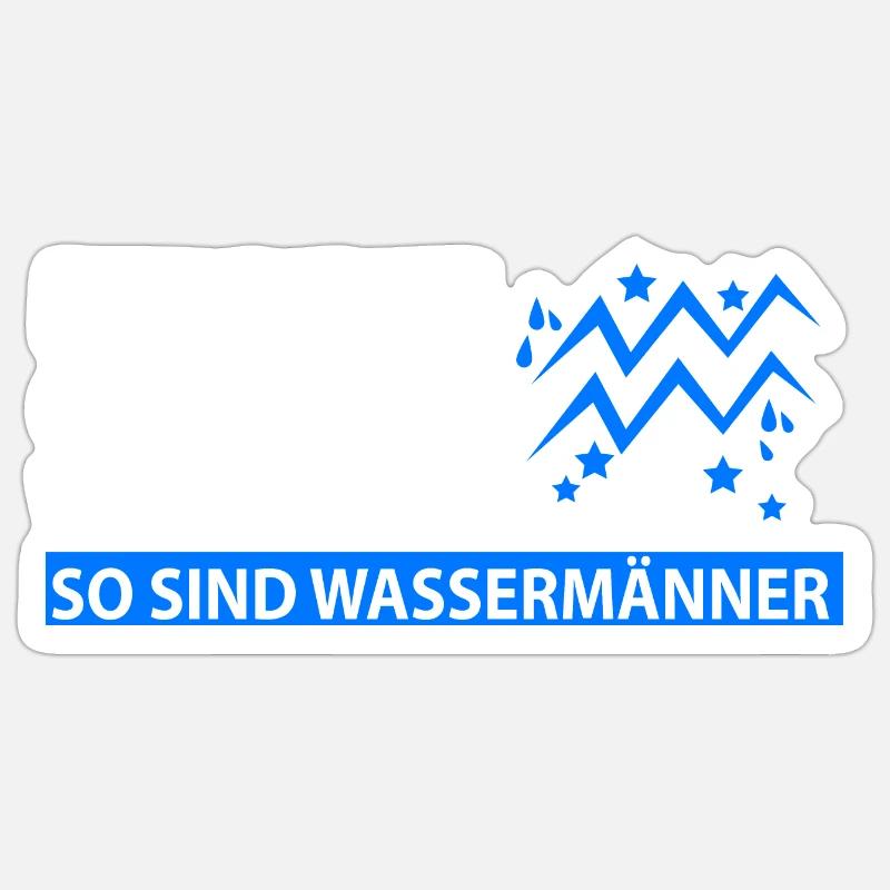 Sternzeichen Wassermann - Eigenschaften Sticker Größe S (10 x 10 cm)