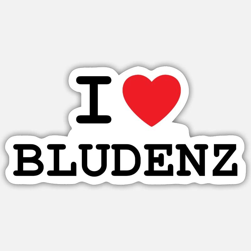 I love Bludenz - Ich liebe Bludenz Shirt - Sticker Größe S (10 x 10 cm) - Mattweiß