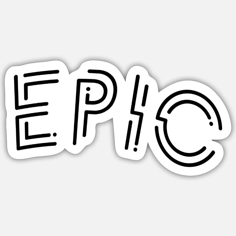 Épopée - Sticker taille S (10 x 10 cm) - blanc mat