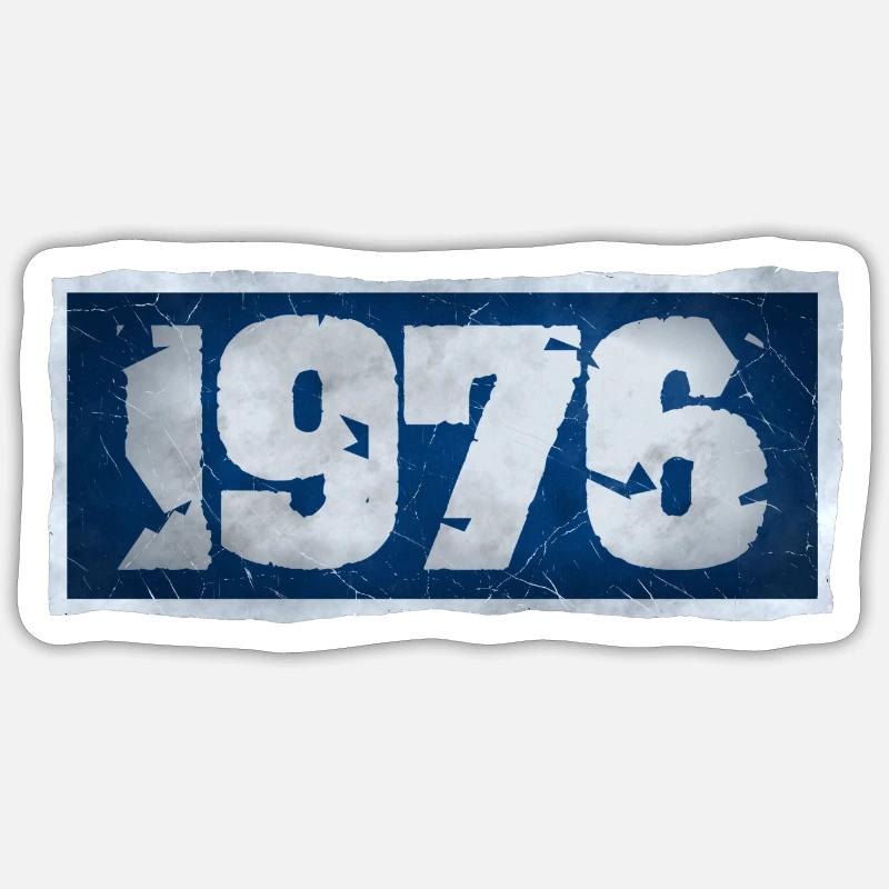 1976 - Sticker Größe S (10 x 10 cm) - Mattweiß