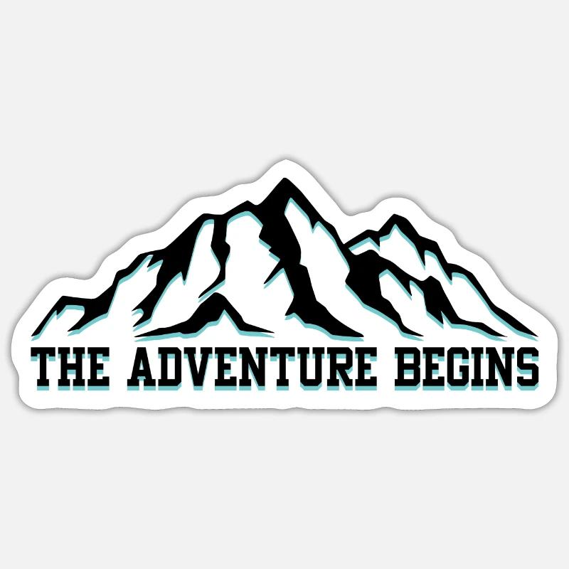 L’aventure commence - Sticker taille S (10 x 10 cm) - blanc mat