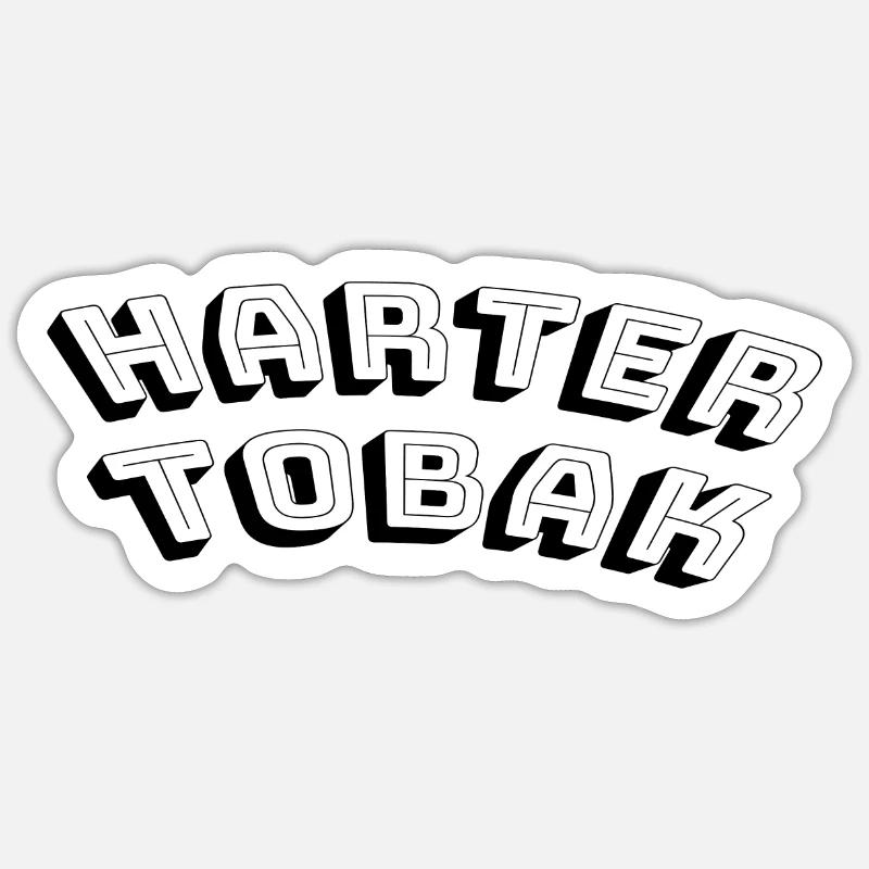Tabac dur Sticker taille S (10 x 10 cm)