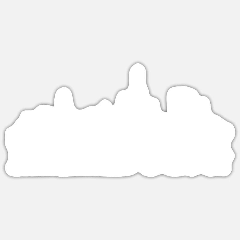 Silhouette de Hambourg - Sticker taille S (10 x 10 cm) - blanc mat