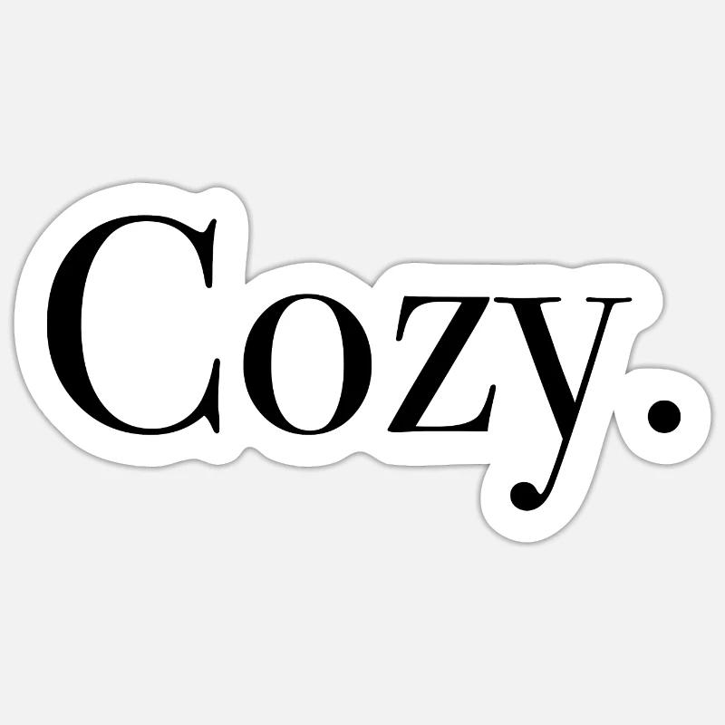 Cozy - Sticker size S (10 x 10 cm) - white matte