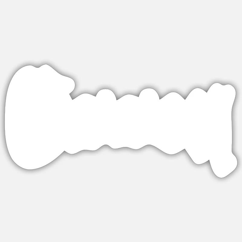 Manger - Sticker taille S (10 x 10 cm) - blanc mat
