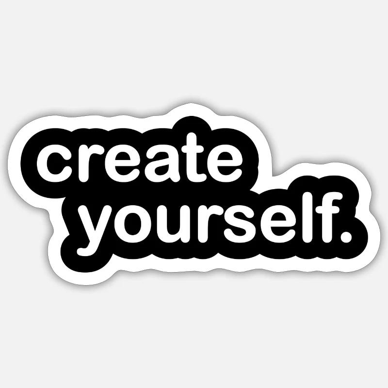 Simple Words - Sticker Größe S (10 x 10 cm) - Mattweiß
