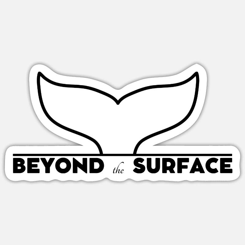 BEYOND the SURFACE - Sticker Größe S (10 x 10 cm) - Mattweiß